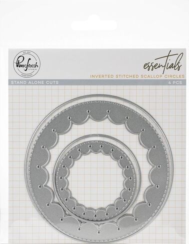 Pinkfresh Studio Essentials Die Set-Inverted Stitched Scallop Circle in Kuwait