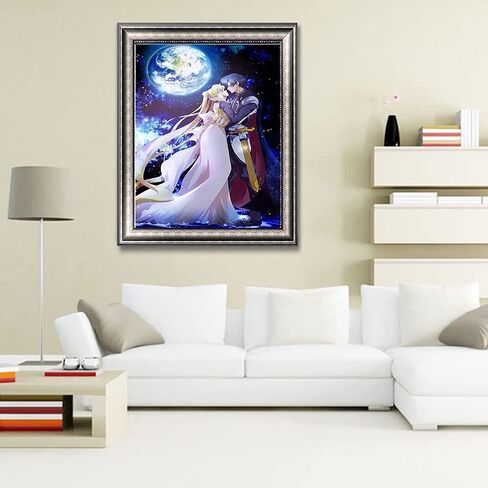 لوحة الماس 5D DIY بحار القمر 16 × 20 بوصة مثقاب دائري حجر الراين للتطريز لتزيين الجدران in Kuwait