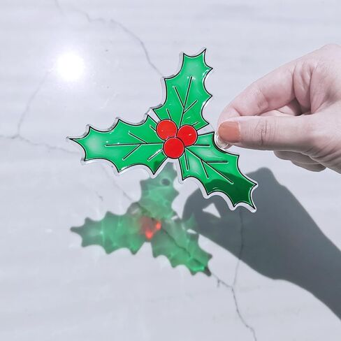 Winlyn 24 Sets Christmas Suncatchers Ornaments Decorations DIY Window Paint Art Suncatchers Christmas Craft Kits Santa Snowman Snowflake Reindeer Sun Catchers for Kids Classroom Activities Art Project in Saudi Arabia