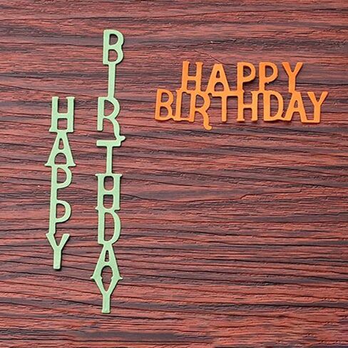 Silver Happy Birthday Metal Cutting Dies DIY Craft Carbon Steel Embossing Template Metal Cutting Dies Metal Stencils Tool Word Cutting Die for Card Scrapbooking DIY Arts Crafts Die-Cuts in Saudi Arabia