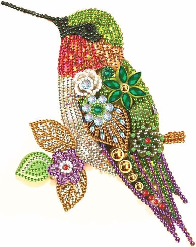 Alloyseed Hummingbird Diamond Painting Kits, Partial Special Shaped Easy Diamond Art Kit for Adults Beginner, 5D Hummingbird Paint with Diamond by Number for Girls Boys, Wall Decor 30x30cm/12x12in in Kuwait