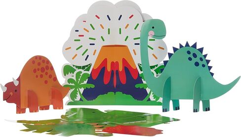 Dino-Mite Table Centerpiece Kit - 8" & 4.5" (5-Piece Set) - Premium Paper Dinosaur Decorations for Kids Birthdays & Parties in Saudi Arabia