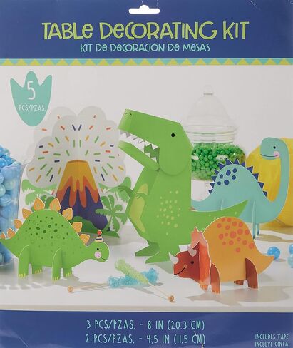 Dino-Mite Table Centerpiece Kit - 8" & 4.5" (5-Piece Set) - Premium Paper Dinosaur Decorations for Kids Birthdays & Parties in Saudi Arabia
