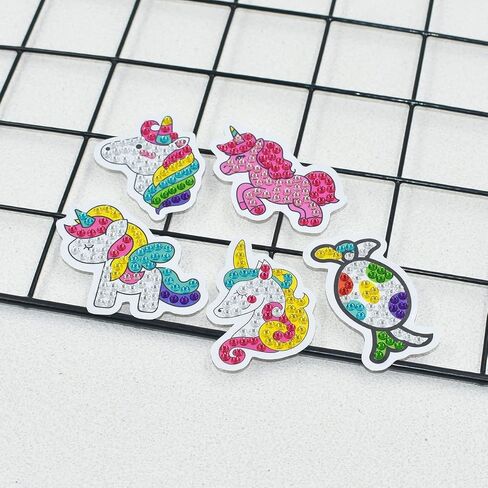 مجموعات ملصقات الرسم الماسي 5D، ملصق كرتوني DIY ملصقات الماس الطلاء بالأرقام مجموعات للأطفال والكبار المبتدئين طلاء الأحجار الكريمة بالأرقام فنون الماس للبنين والبنات in Kuwait