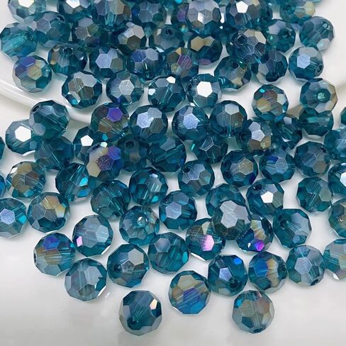 200 قطعة من LIMAOLLY 200 قطعة 6 مم خرز زجاجي كريستالي مستدير فاصل الأوجه AB خرز ملون لصنع المجوهرات DIY صناعة يدوية قلادة سوار حلق دقات الرياح زينة Suncatchers (شامبانيا AB) in Saudi Arabia