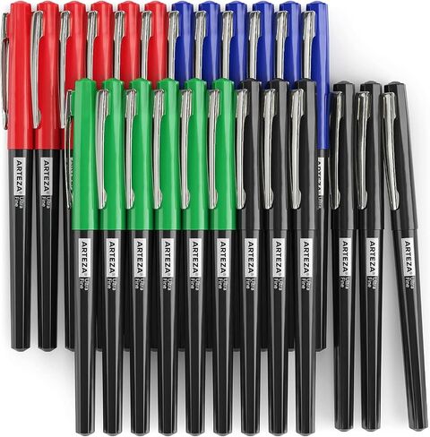 ARTEZA Permanent Markers, 24 Bright and Neon Colors, 2-mm Line, 4.2-mm Ultra-Fine Tip, Quick-Drying, Water Resistant, for Calligraphy and Making Signs in Saudi Arabia