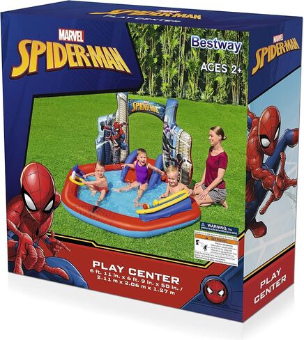 Marvel Spider-Man Inflatable Kids Water Play Center | Outdoor Summer Pool Toy for Children Ages 2+ in Saudi Arabia