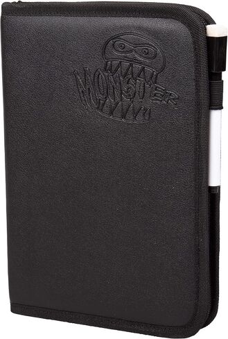 ألبوم جلدي لبطاقات التداول من Monster Deluxe بأربعة جيوب - إغلاق بسحاب، لوحات مسح جافة مدمجة وعلامة - كبيرة 10 صفحات، تحمل ما يصل إلى 160 بطاقة Pokemon وMTG وMagic the Gathering وYugioh وبطاقات رياضية in Saudi Arabia