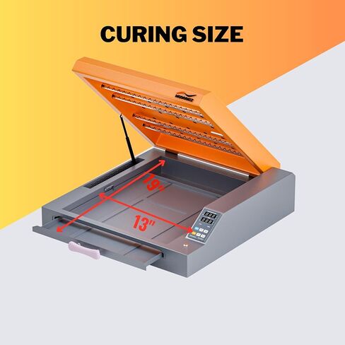 فرن NGOODIEZ DTF - فرن معالجة المسحوق مع 4 مصابيح للتدفئة المتساوية - فرن فيلم PET لنقل الحرارة - مقاس A4 وA3+ يصل إلى 13 بوصة × 19 بوصة in Kuwait