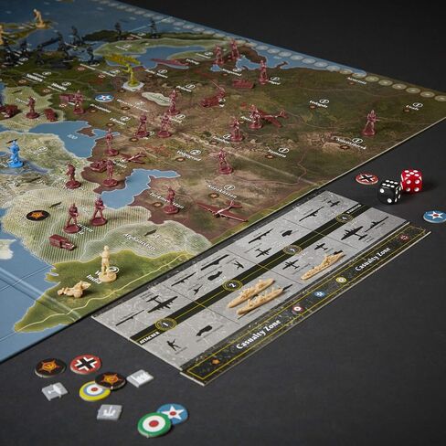 Avalon Hill Axis & Allies Europe 1940 Second Edition WWII Strategy Board Game, with Extra Large Gameboard, Ages 12 and Up, 2-6 Players in Saudi Arabia