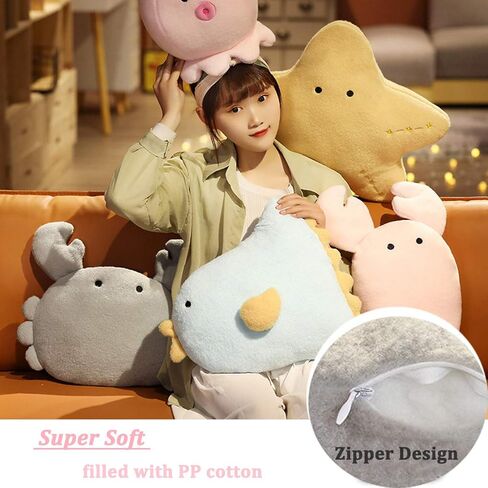 Nenalayo لطيف وسائد فخمة محشوة نجم البحر ألعاب حيوانات Kawaii الحيوان ألعاب من نسيج مخملي وسادة وسادة مريحة أفخم دمية محشوة الديكور هدية in Kuwait