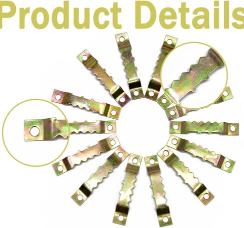 100 Pcs Sawtooth Picture Hangers Decor Picture Frames Hangers with Screws for Hanging Photos Clock Paintings Artwork Picture Frame Hook（Black/C） in Kuwait