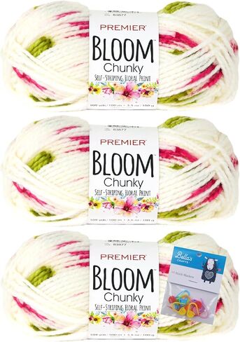 بريمير يارن بلوم تشانكي - بيبي بريث - حزمة من 3 قطع مع علامات خياطة بيلا كرافتس in Kuwait