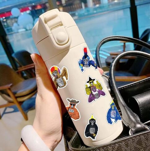 50 قطعة من ملصقات الغوريلا لتزيين اعياد الميلاد للاطفال والبالغين والمراهقين من مستلزمات حفلات اعياد الميلاد والخوذة واللابتوب وزجاجات المياه وشنطة السفر in Kuwait