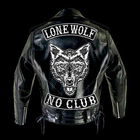 VEGASBEE NO Club Embroidered Iron-On Patch Biker Jacket Rider Vest Bottom Rocker 12" USA (Grey-Black) in Kuwait