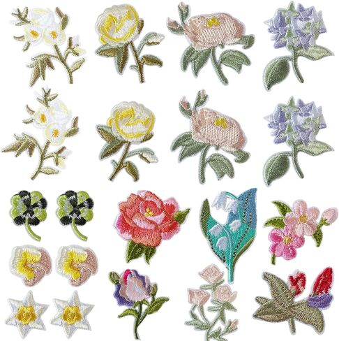 Yayatty Butterfly Lace Trim Butterfly Embroidered Lace, 30 PCS Organza Butterfly Patches Lace Butterfly Fabric Embroidery Sewing Lace for Wedding Bride Hair Accessories, Blue White Yellow in Saudi Arabia