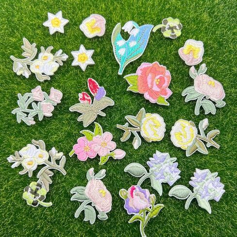 Yayatty Butterfly Lace Trim Butterfly Embroidered Lace, 30 PCS Organza Butterfly Patches Lace Butterfly Fabric Embroidery Sewing Lace for Wedding Bride Hair Accessories, Blue White Yellow in Saudi Arabia