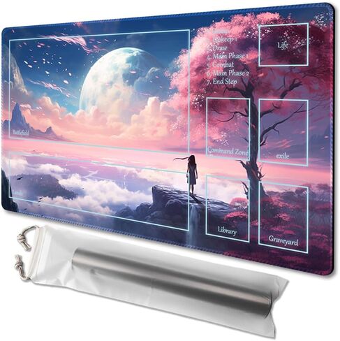 حصيرة لعب TCGMAT MTG - طباعة خلفية مضادة للانزلاق، مثالية لعشاق ألعاب البطاقات TCG Playmat، Purify Land (Dragon Roar-Deck) in Kuwait