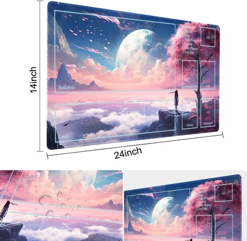 حصيرة لعب TCGMAT MTG - طباعة خلفية مضادة للانزلاق، مثالية لعشاق ألعاب البطاقات TCG Playmat، Purify Land (Dragon Roar-Deck) in Kuwait