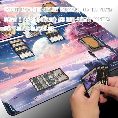 حصيرة لعب TCGMAT MTG - طباعة خلفية مضادة للانزلاق، مثالية لعشاق ألعاب البطاقات TCG Playmat، Purify Land (Dragon Roar-Deck) in Kuwait