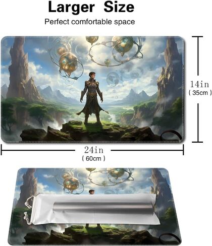 حصيرة لعب TCGMAT MTG - طباعة خلفية مضادة للانزلاق، مثالية لعشاق ألعاب البطاقات TCG Playmat، Purify Land (Dragon Roar-Deck) in Kuwait