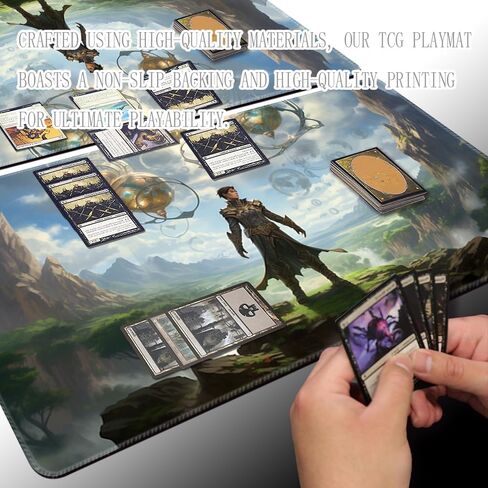 حصيرة لعب TCGMAT MTG - طباعة خلفية مضادة للانزلاق، مثالية لعشاق ألعاب البطاقات TCG Playmat، Purify Land (Dragon Roar-Deck) in Kuwait