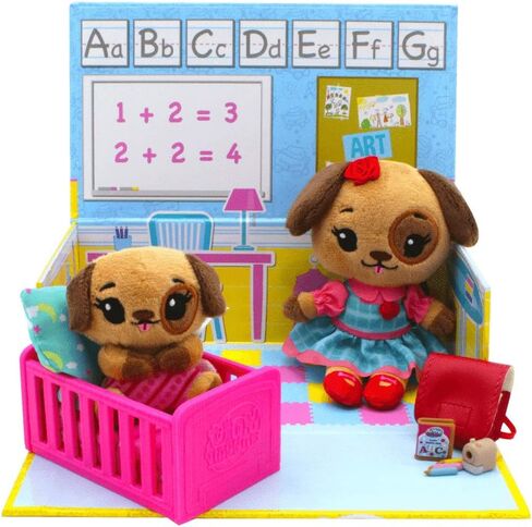 مجموعة لعب الحيوانات المحشوة من تايني توكينز دوجي فاميلي لمرحلة ما قبل المدرسة - مجموعة لعب ما قبل المدرسة للفتيات والأطفال الصغار تتضمن الأخت الكبرى وكلب حيوانات محشو للأطفال - مصنوعة من مواد صديقة للأطفال in Kuwait