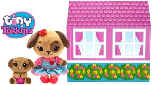 مجموعة لعب الحيوانات المحشوة من تايني توكينز دوجي فاميلي لمرحلة ما قبل المدرسة - مجموعة لعب ما قبل المدرسة للفتيات والأطفال الصغار تتضمن الأخت الكبرى وكلب حيوانات محشو للأطفال - مصنوعة من مواد صديقة للأطفال in Kuwait