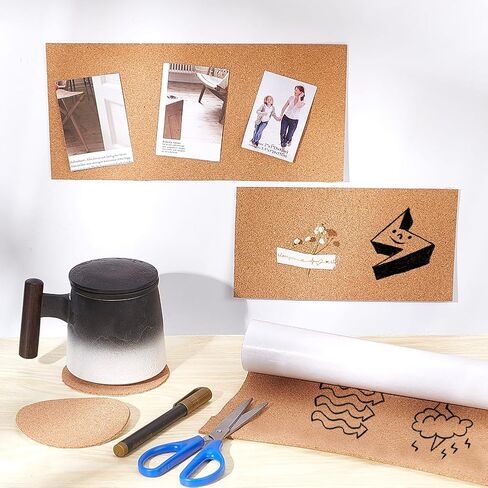 BENECREAT 6 Pack 12x12" Back-Adhesive Cork Sheets 3mm Thick Rectangle Insulation Cork Backing Sheets for Coaster, Wall Decoration, Wedding Party, Festival DIY Crafts Supplies in Saudi Arabia