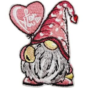 ReelFun Gnome Valentine's Day Embroidered Iron On Patch in Kuwait