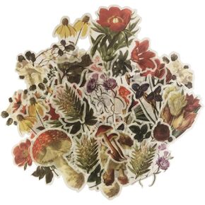 60 قطعة مائية خمر الزهور ملصقات الشارات للكمبيوتر المحمول سكرابوكينغ مجلة التخطيط صنع البطاقات in Kuwait