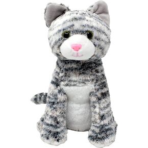 Shelter Pets Series One: Tig The Cat - لعبة قطيفة رمادية مقاس 10 بوصات حيوانات محشوة - مبنية على حيوانات أليفة حقيقية متبناة - تستفيد من ملاجئ الحيوانات التي تم تبنيها منها