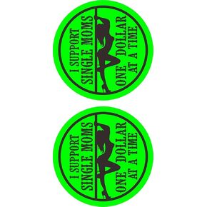 2 pcs Support Single Moms Hard Hat Stickers Decals, Adult, Funny, Motorcycle, Construction in Kuwait