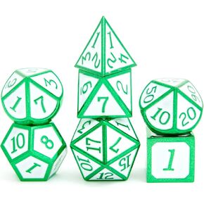 Metal dice Set 7 D&D dice Set Suitable for DND dice Games Such as Dungeon and Dragon