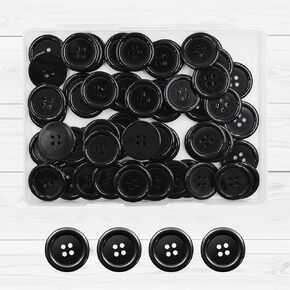 240 PCS in 8 colors Round Multicolored 4 holes Resin Buttons 25mm for Sewing Craft (1 Inch)