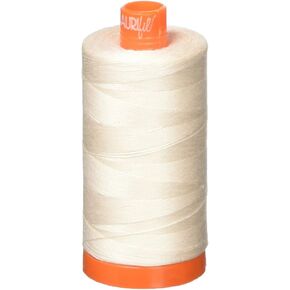 Aurifil Mako Cotton Thread Solid 50wt 1422yds Oyster,Yellow
