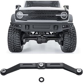 مجموعة قضيب ربط التوجيه المعدني من RCHUBAM لسيارة 1/18 TRX4-M برونكو ديفندر RC الزاحفة (أسود) in Kuwait