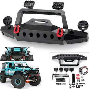 مصد أمامي معدني مع 2 مصباح ليد لشاحنة 1/10 RC الزاحف TRX-4 Sport TF2 in Kuwait