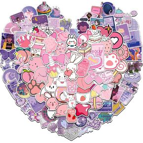 100Pcs Cute Stickers for Kids Pink Kawaii Water Bottle Stickers for Laptop Hydroflask Skateboard Waterproof Aesthetic Stickers for Teens Boys Girls in Kuwait