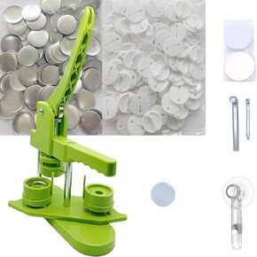 Button Make Machine Installation-Free, Pin Badge Make Machine Kit, 1in (25mm) Badge Press Machine Free 100 Pcs Badge Part Supplies & Circle Cutter, Gifts for Kids in Kuwait