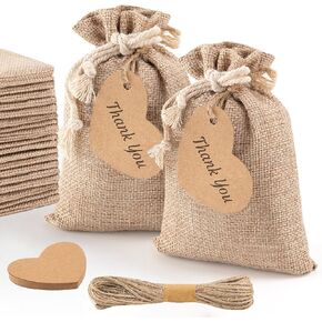 25pcs Burlap Gift Bags. Small Drawstring Gift Bags Jewelry Bags. Reusable Burlap Bags for Birthday, Party, Wedding Favors, Christmas, Art and DIY Craft. (4x6) in Kuwait