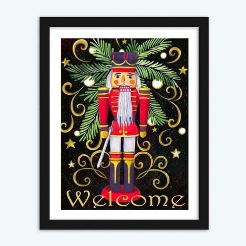 DIY 5D Diamond Painting Kits for Christmas 16"X 20" Round Full Drill Crystal Rhinestone Embroidery Dimond Arts Craft for Home Wall Decoration in Kuwait