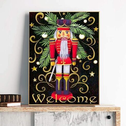 DIY 5D Diamond Painting Kits for Christmas 16"X 20" Round Full Drill Crystal Rhinestone Embroidery Dimond Arts Craft for Home Wall Decoration in Kuwait