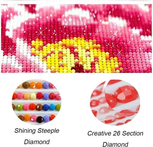 DIY 5D Diamond Painting Kits for Christmas 16"X 20" Round Full Drill Crystal Rhinestone Embroidery Dimond Arts Craft for Home Wall Decoration in Kuwait