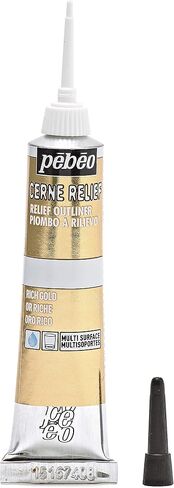 Pebeo Vitrail Glass Paint 774100 Konturenpaste 20 ml Tube in Blister Pack Silver in Saudi Arabia