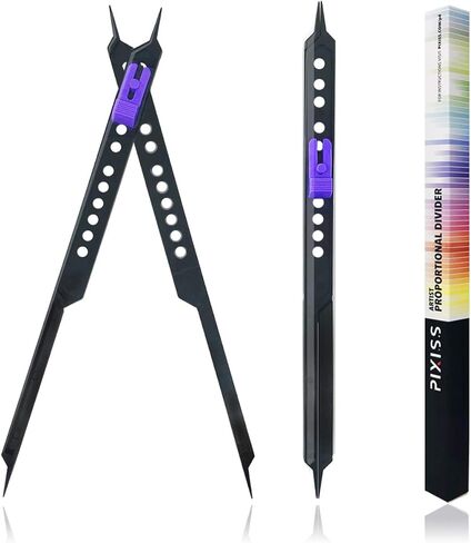 Proportional Divider Artist Drawing Tool for Artists by Pixiss Professional Compass Caliper Scale Divider Drawing Supplies, Drafting Tools, Projector or Camera Lucida Alternative in Kuwait
