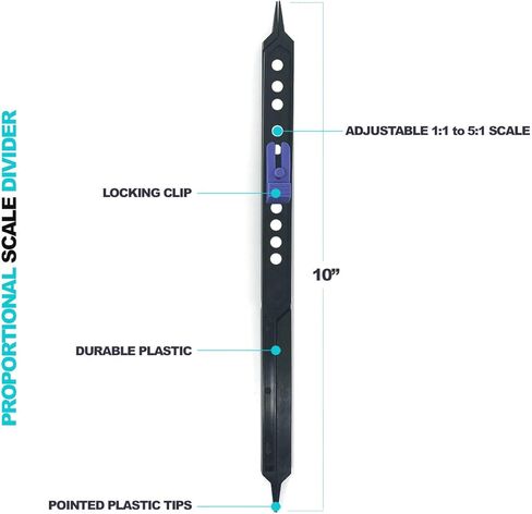 Proportional Divider Artist Drawing Tool for Artists by Pixiss Professional Compass Caliper Scale Divider Drawing Supplies, Drafting Tools, Projector or Camera Lucida Alternative in Kuwait