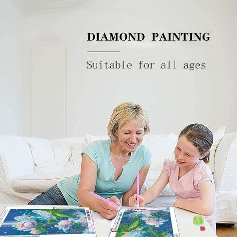 Flower Diamond Painting Kits for Adults,Full Drill DIY Round Diamond Art Kits for Gifts Home Wall Decor（30 X 40 cm） in Kuwait