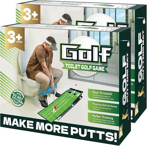 Anyflee 2 Pcs Prank Gift Box, Toilet Golf Game Facade, Wrap the Actual Gifts with a Prank Empty Gag Box, Funny Christmas Gag Presents Ideas for Dad Men Boyfriend (Pack of 2) in Kuwait