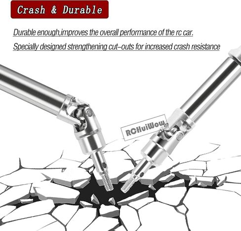 RCHuiWow RC Driveshaft Axle Upgrades Part for 1/10 Arrma Granite/Senton 4x4 3S Blx (Mega 550)/Vorteks 3s blx,Harden Steel Drive Shafts CVD w/Hex,4PCS,Black in Kuwait